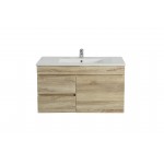 Berge Ensuite White Oak Wall Hung 750 Vanity Cabinet Only